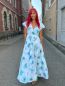 Preview: AquarellBlossom BIG - aqua - Bio-Jersey - 1,65 m RESTSTÜCK