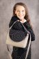 Preview: ArtDeco - schwarz / champagner Glitzer Metallicprint - Bio-Sommersweat - A/B-Ware