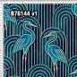 Preview: ArtDeco Cranes - Bio-Jersey - 1,10 m RESTSTÜCK