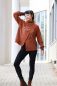 Preview: ArtDeco - rotbraun / champagner Glitzer Metallic-Print - Bio-Sommersweat