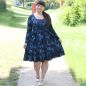 Preview: ColorDrops MINI - dark - blue - Bio-JERSEY - 1,00 m RESTSTÜCK