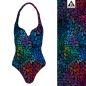 Preview: ColorLeaves - 2in1 Design - energy - Badeanzugstoff - UPF 40+