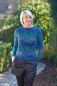 Preview: FunFlowers MINI - cold blue - Bio-Jersey - 1,90 m RESTSTÜCK