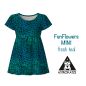 Preview: FunFlowers MINI - fresh teal - Bio-Jersey - VORBESTELLUNG
