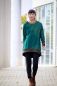 Preview: ArtDeco - grün / gold Glitzer Metallicprint - Bio-Sommersweat - A/B-Ware