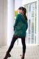 Preview: ArtDeco - grün / gold Glitzer Metallicprint - Bio-Sommersweat - A/B-Ware