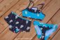 Preview: Swimming Blossom - braun / rosa -  3in1 Design - Badeanzugstoff - 1,50 m RESTSTÜCK