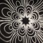 Preview: Starflowers - schwarz / silber Glitzer Metallicprint - Sweat angeraut