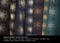 Preview: Starflowers - schwarz / silber Glitzer Metallicprint - Sweat angeraut