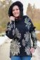 Preview: Blomma - schwarz / champagner Glitzer Metallicprint - Bio-Sweat angeraut - 1,60 m RESTSTÜCK