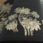 Preview: Blomma - schwarz / champagner Glitzer Metallicprint - Bio-Sweat angeraut - 1,60 m RESTSTÜCK