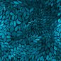 Preview: ColorLeaves MINI - mono himmelblau - Viskose Webware - VORBESTELLUNG