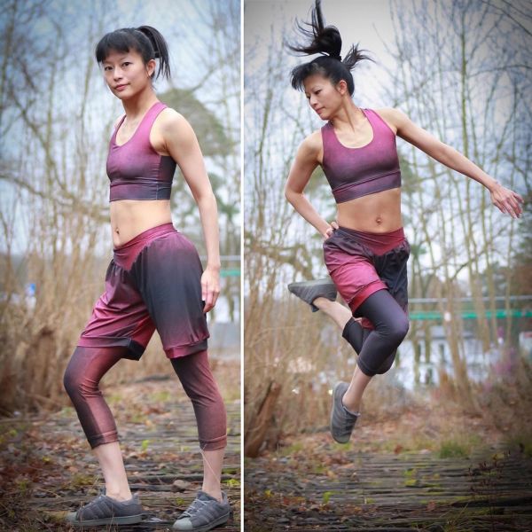 DoubleGradient LeatherLook desert - Badeanzugstoff - 1,3 m RESTSTÜCK