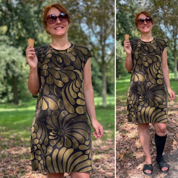 ColorDrops MAXI - dark mono olivgrün - Viskose-Jersey - VORBESTELLUNG