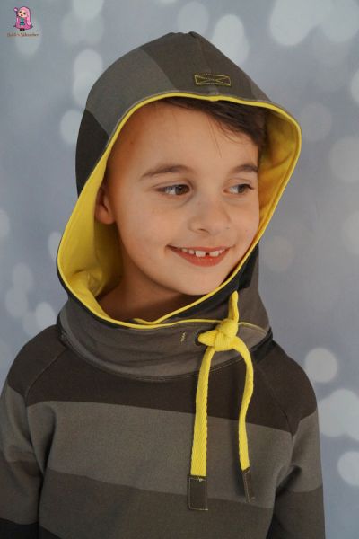 Monochrom Block BIG - braun - Bio-Sommersweat - A/B-Ware - 2,00 m RESTSTÜCK