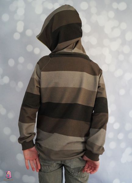 Monochrom Block BIG - braun - Bio-Sommersweat - A/B-Ware - 2,00 m RESTSTÜCK