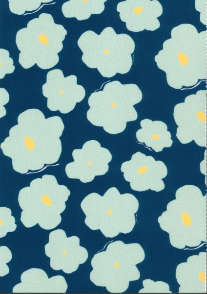 Like a Flower - blue - Viskose Twill