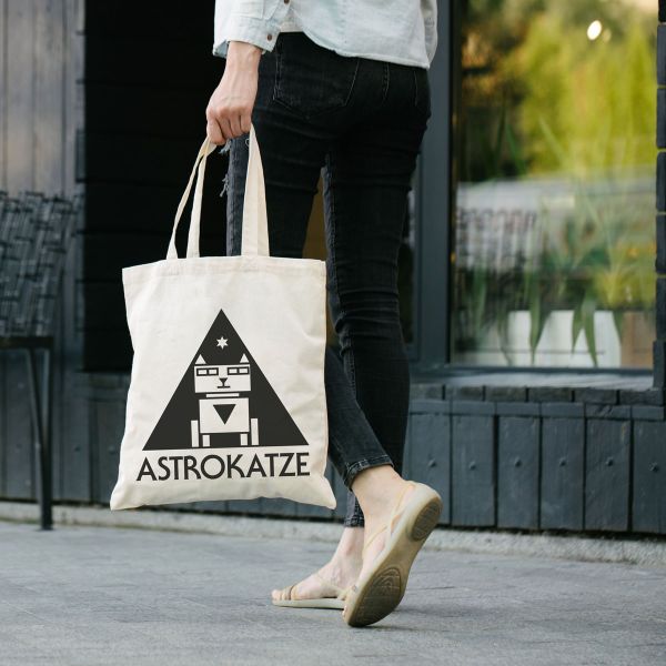 Premium Baumwolltasche mit ASTROKATZE Logo