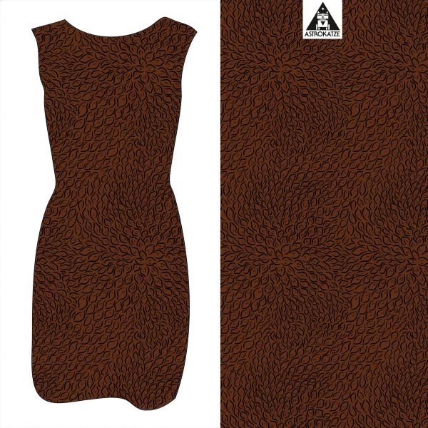 Blätterschwof - terracotta - Bio-Jersey - 1,35 m RESTSTÜCK