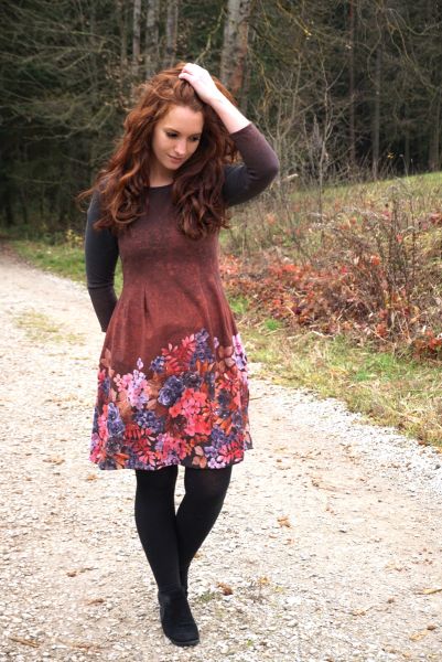 BlossomLove - cognac - Bio-Sommersweat - 0,80 m RESTSTÜCK