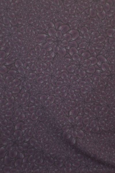 Blumenmeer - dark aubergine - Bio-Sommersweat