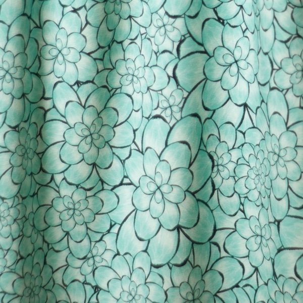 Blumenmeer - mint - Bio-Sommersweat