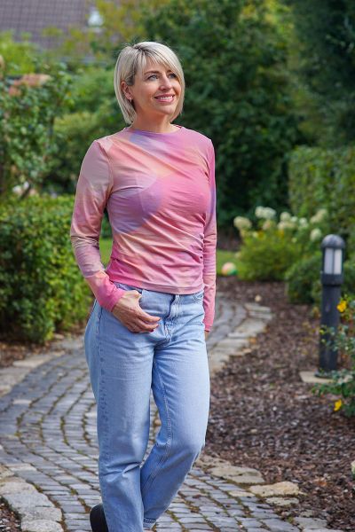 BubbleFantasies - dream sunset / apricot rosa - Bio-Jersey