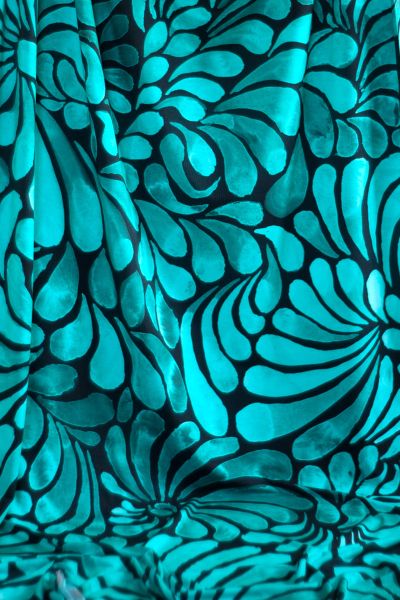 ColorDrops MAXI - dark mono türkis - Viskose-Jersey - VORBESTELLUNG