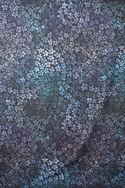 ColorBlossom - fantasy night - blau / lila - Bio-Sommersweat - 1,60 m RESTSTÜCK