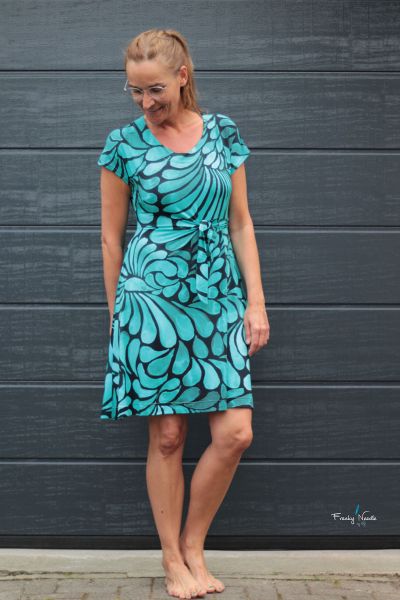 ColorDrops MAXI - dark mono türkis - Modaljersey - VORBESTELLUNG