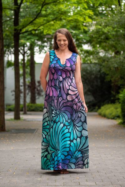 ColorDrops MAXI - dark mystic - Bio-Jersey - 1,85 m RESTSTÜCK