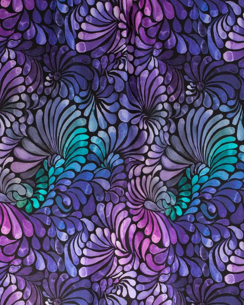 ColorDrops MID - mystic violet - Bio-Jersey - 1,75 m RESTSTÜCK