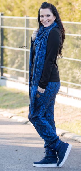 ColorLeaves MINI - mono blau - Bio-Sweat - angeraut - 1,05 m RESTSTÜCK