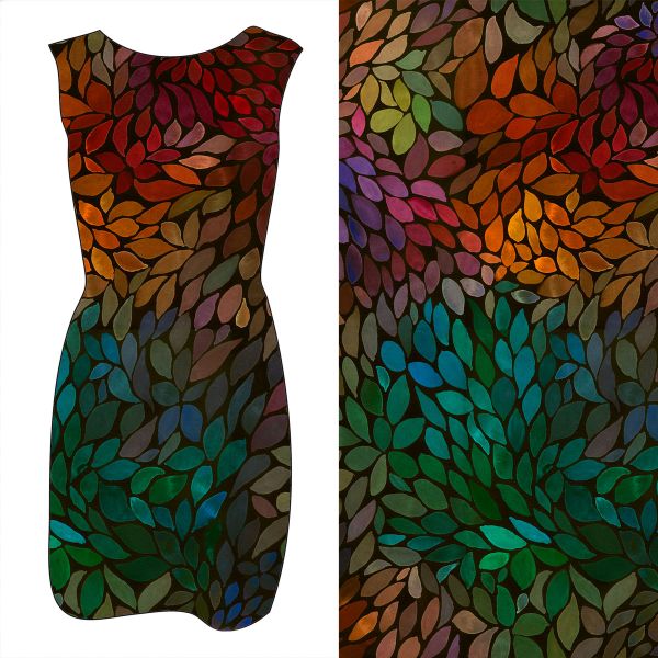 ColorLeaves - warm energy - Bio Popeline - 100 % CO