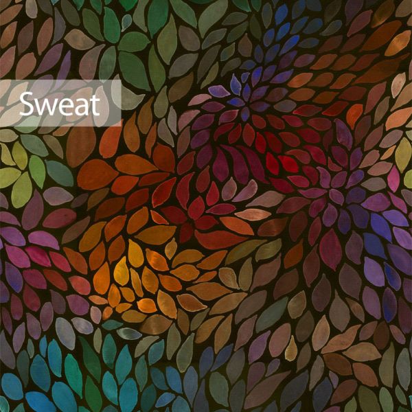 ColorLeaves - warm energy - Bio-Sweat - angeraut - 2. Wahl - 3,0 m Reststück