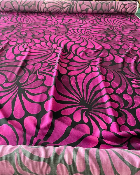 ColorDrops MAXI - dark mono lila - Viskose Webware