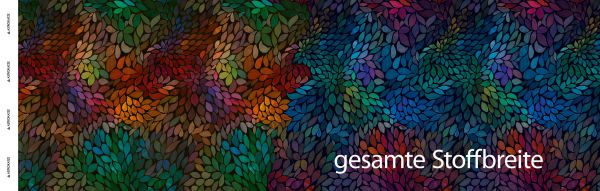 ColorLeaves - 2in1 Design - energy - Badeanzugstoff - 0,6 m RESTSTÜCK
