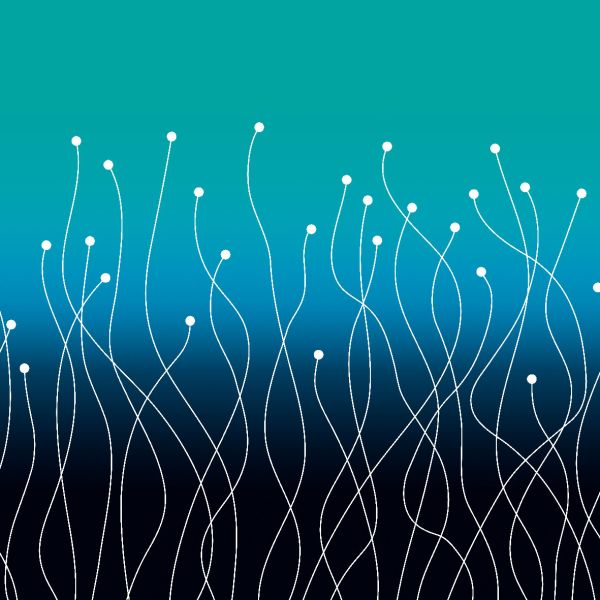 CosmicBlossom FUN - gradientblue - Viskose-Jersey - VORBESTELLUNG