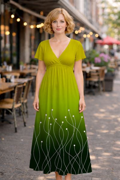 CosmicBlossom FUN - gradientgreen - Viskose-Jersey - VORBESTELLUNG