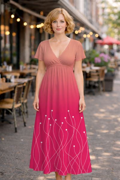 CosmicBlossom FUN - gradientpink - Viskose-Jersey - VORBESTELLUNG