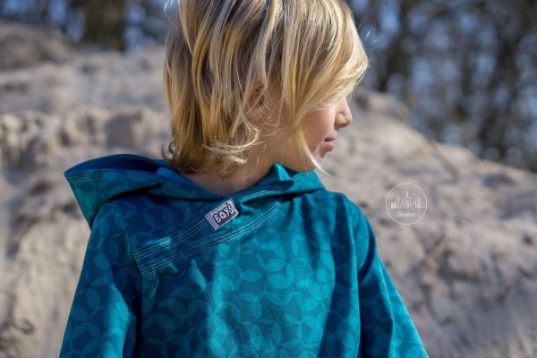 DarkBokeh - petrol - Bio-Jersey - 220 g/m2