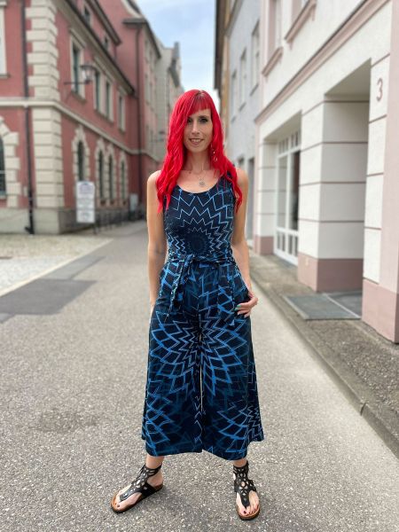 EnergyBlossom - deep blue - Bio-Jersey - 1,40 m RESTSTÜCK