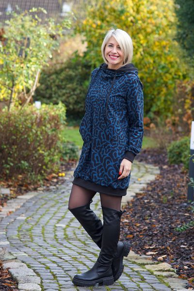 Fantasy Animal Print BIG - blau - Bio-Jersey - VORBESTELLUNG