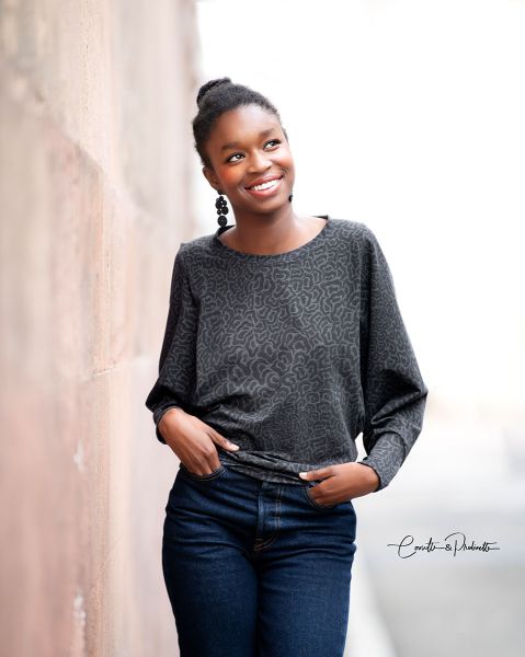 Fantasy Animal Print MINI - mono grau - Bio-Jersey - VORBESTELLUNG