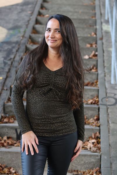 Fantasy Animal Print MINI - mono oliv - Bio-Sommersweat 290 g/m2 - VORBESTELLUNG