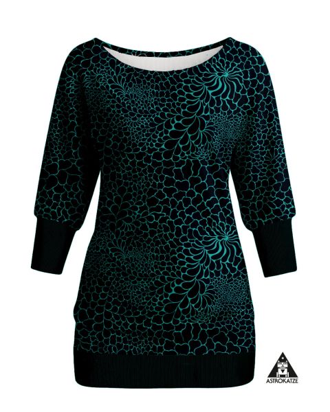 FantasyDrops - schwarz / türkis - Bio-Sommersweat 230 g/m2 - VORBESTELLUNG