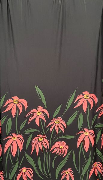 FlowerBreeze - dunkelgrau / rosa - Viskosejersey