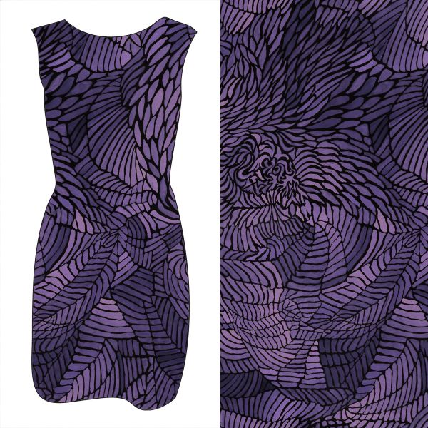 Fossilia - violett - Viskose-Jersey - VORBESTELLUNG