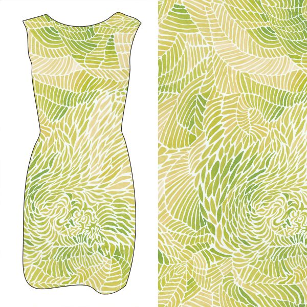Fossilia - zitrone - Bio-Jersey - 2,20 m RESTSTÜCK
