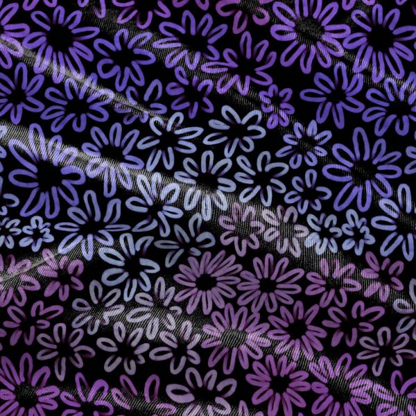 FunFlowers MINI - purple love - Bio-Jersey - VORBESTELLUNG